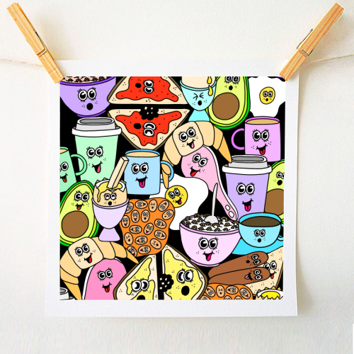 Breakfast - A1 - A4 art print by Sophie Florence Design