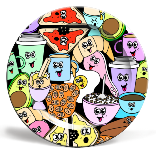 Breakfast - ceramic dinner plate by Sophie Florence Design