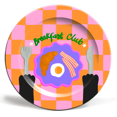 Breakfast Club - ceramic dinner plate by The Paper Tail