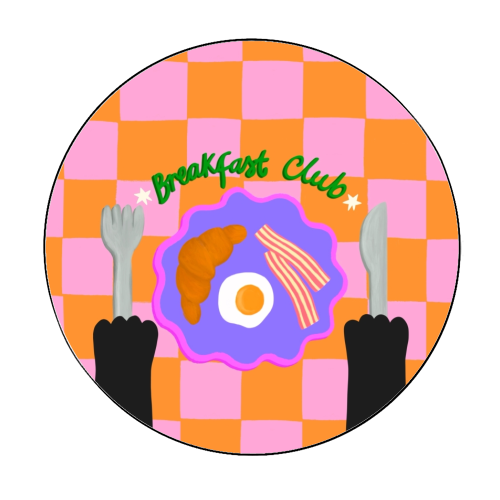 Breakfast Club - Circle Sticker by The Paper Tail
