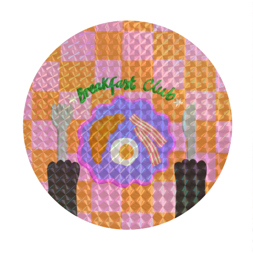 Breakfast Club - Circle Sticker by The Paper Tail