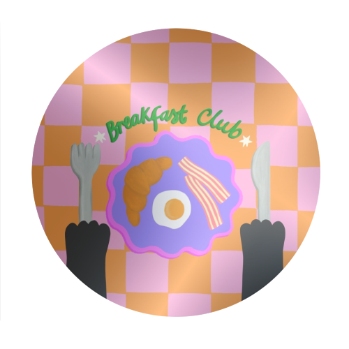 Breakfast Club - Circle Sticker by The Paper Tail
