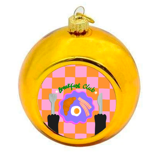 Breakfast Club - colourful christmas bauble by The Paper Tail