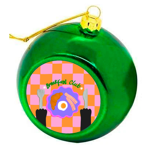 Breakfast Club - colourful christmas bauble by The Paper Tail