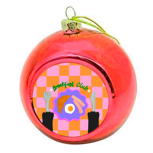 Breakfast Club - colourful christmas bauble by The Paper Tail