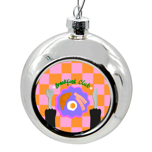 Breakfast Club - colourful christmas bauble by The Paper Tail