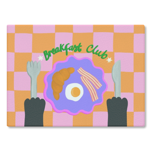 Breakfast Club - glass chopping board by The Paper Tail