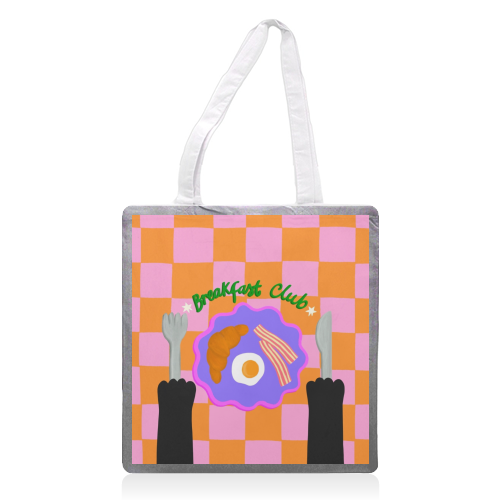 Breakfast Club - printed canvas tote bag by The Paper Tail