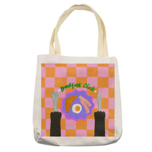 Breakfast Club - printed canvas tote bag by The Paper Tail