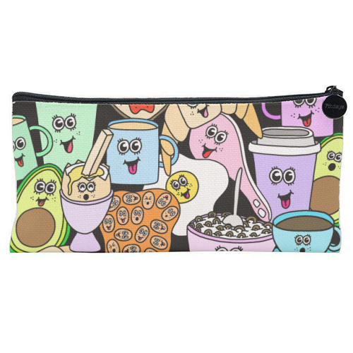 Breakfast - flat pencil case by Sophie Florence Design