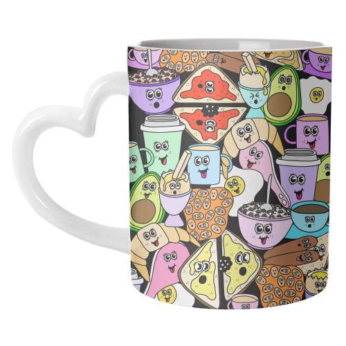 Breakfast - unique mug by Sophie Florence Design