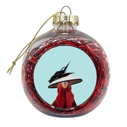 Breakfast with Mrs. Hen - xmas bauble by Francesca Miele