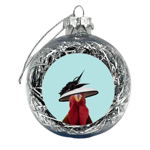 Breakfast with Mrs. Hen - xmas bauble by Francesca Miele