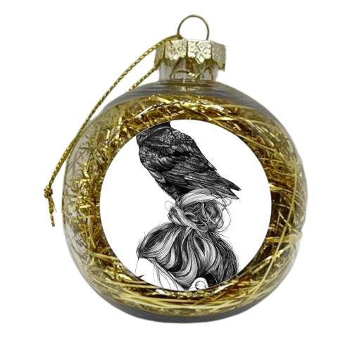 Breeding crows - xmas bauble by farfaning