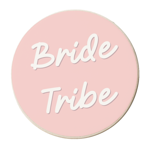 Bride tribe print - personalised beer coaster by The Girl Next Draw