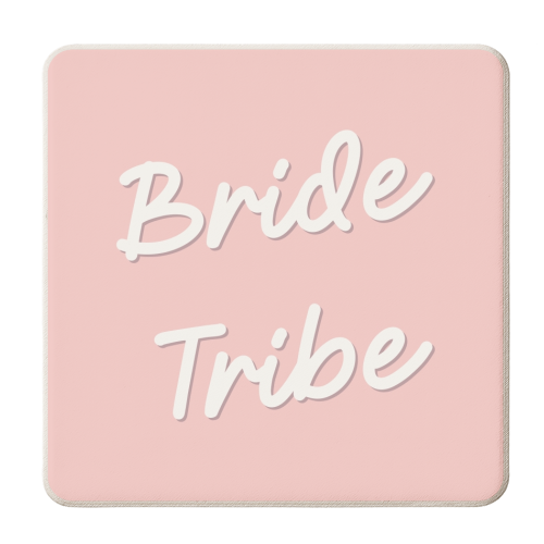 Bride tribe print - personalised beer coaster by The Girl Next Draw