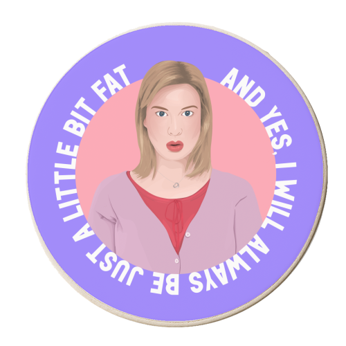 Bridget Jones A Little Bit Fat - personalised beer coaster by Pink and Pip