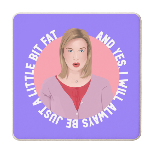 Bridget Jones A Little Bit Fat - personalised beer coaster by Pink and Pip