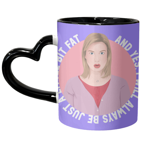 Bridget Jones A Little Bit Fat - unique mug by Pink and Pip