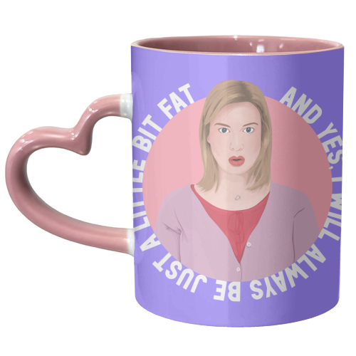 Bridget Jones A Little Bit Fat - unique mug by Pink and Pip