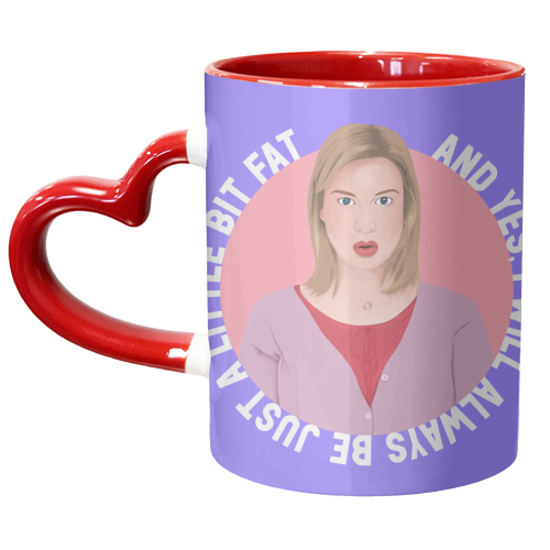 Bridget Jones A Little Bit Fat - unique mug by Pink and Pip
