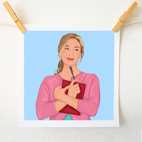Bridget Jones Inspired Illustration - A1 - A4 art print by By Rosybum