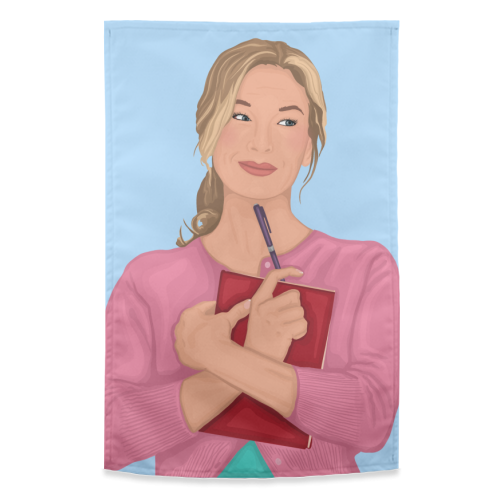 Bridget Jones Inspired Illustration - funny tea towel by By Rosybum