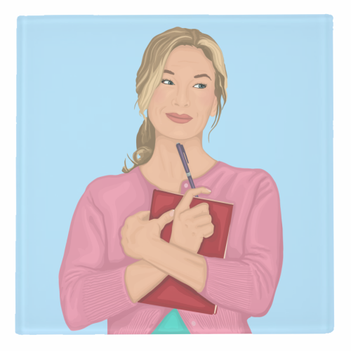 Bridget Jones Inspired Illustration - personalised beer coaster by By Rosybum