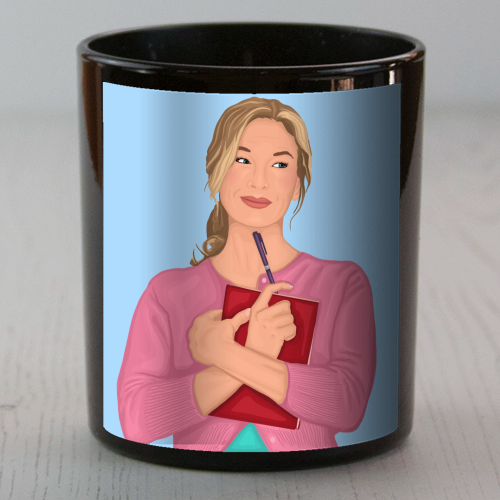 Bridget Jones Inspired Illustration - scented candle by By Rosybum