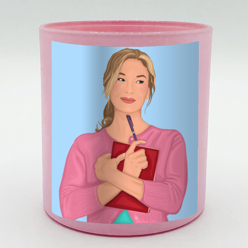 Bridget Jones Inspired Illustration - scented candle by By Rosybum