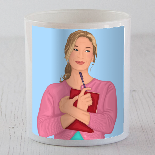 Bridget Jones Inspired Illustration - scented candle by By Rosybum