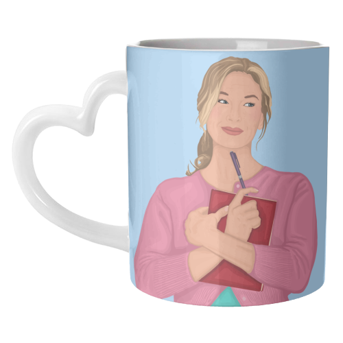 Bridget Jones Inspired Illustration - unique mug by By Rosybum