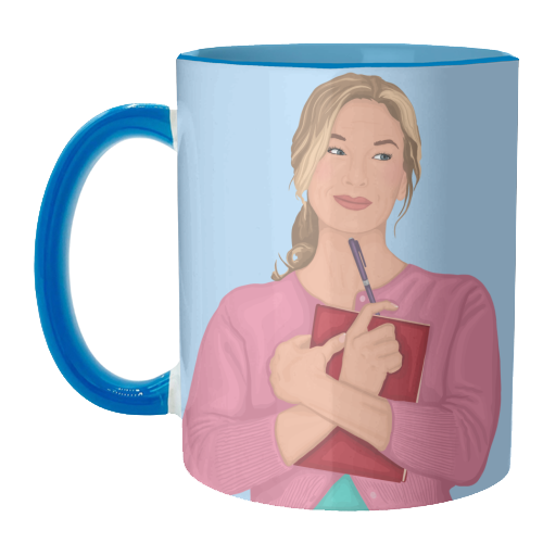 Bridget Jones Inspired Illustration - unique mug by By Rosybum