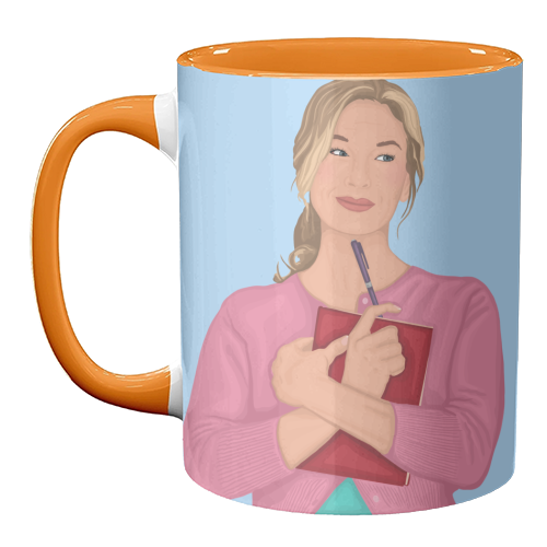 Bridget Jones Inspired Illustration - unique mug by By Rosybum