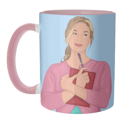 Bridget Jones Inspired Illustration - unique mug by By Rosybum