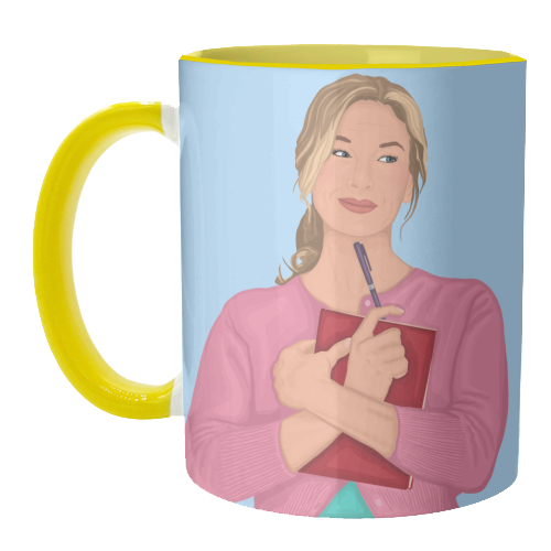Bridget Jones Inspired Illustration - unique mug by By Rosybum