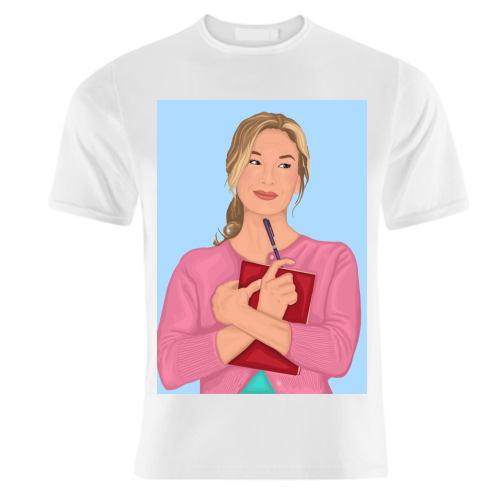 Bridget Jones Inspired Illustration - unique t shirt by By Rosybum