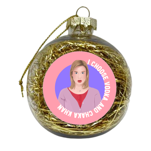 Bridget Jones Vodka - xmas bauble by Pink and Pip