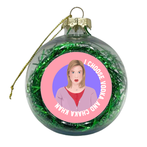 Bridget Jones Vodka - xmas bauble by Pink and Pip