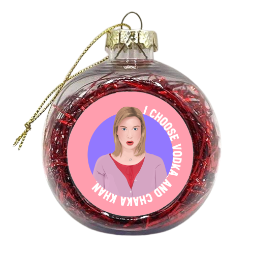 Bridget Jones Vodka - xmas bauble by Pink and Pip