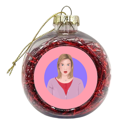 Bridget Jones - xmas bauble by Pink and Pip