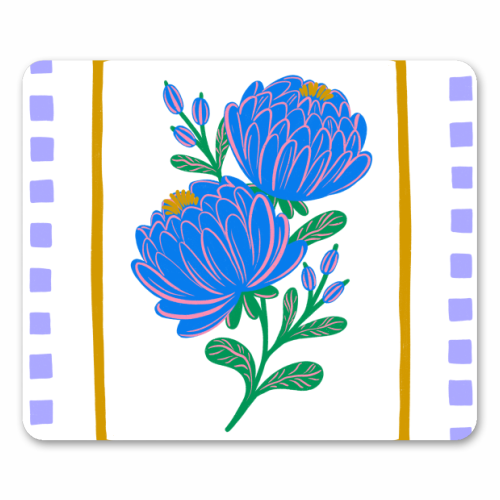 Bright Floral Illustration - mouse mat by Natalie Rodrigues