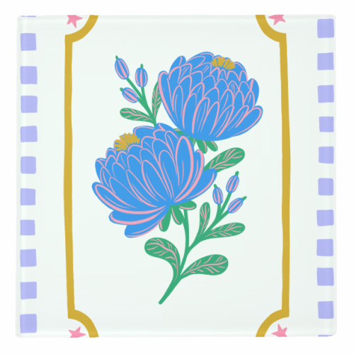 Bright Floral Illustration - personalised beer coaster by Natalie Rodrigues