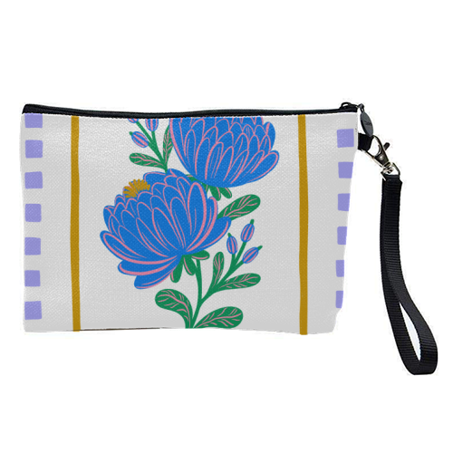 Bright Floral Illustration - pretty makeup bag by Natalie Rodrigues