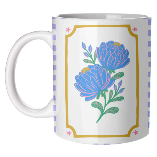 Bright Floral Illustration - unique mug by Natalie Rodrigues
