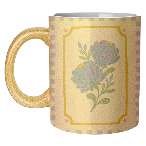 Bright Floral Illustration - unique mug by Natalie Rodrigues