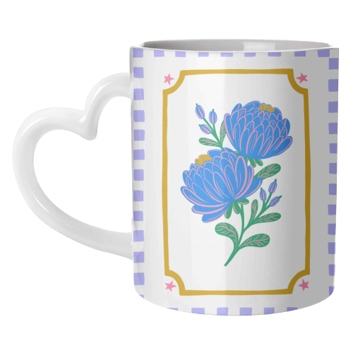 Bright Floral Illustration - unique mug by Natalie Rodrigues