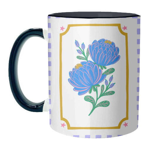 Bright Floral Illustration - unique mug by Natalie Rodrigues
