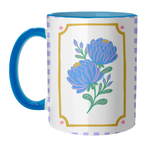 Bright Floral Illustration - unique mug by Natalie Rodrigues