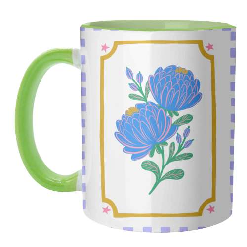 Bright Floral Illustration - unique mug by Natalie Rodrigues